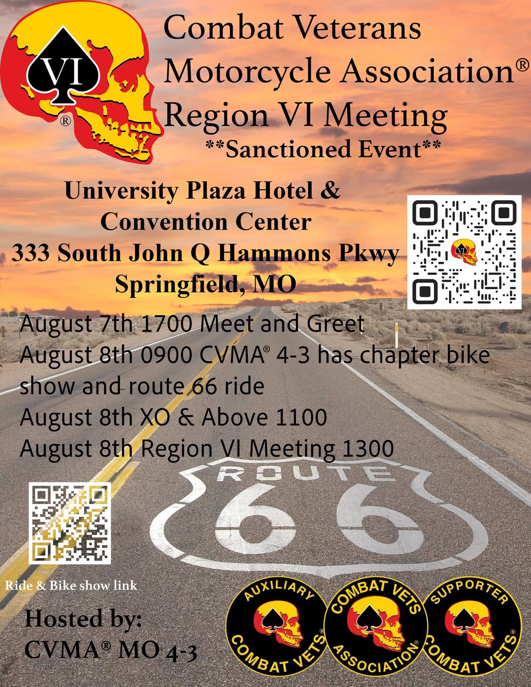 Combat Veterans Motorcycle Association® Region VI Meeting